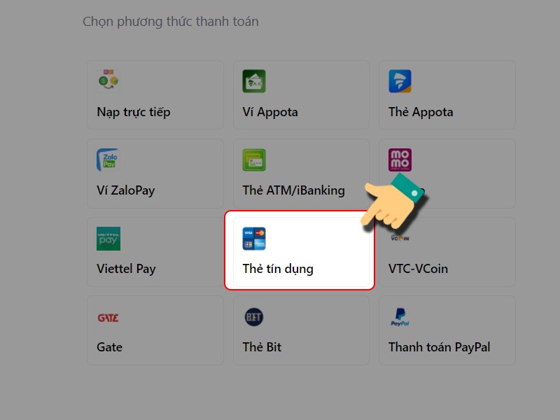 Thanh to&aacute;n bằng thẻ t&iacute;n dụng