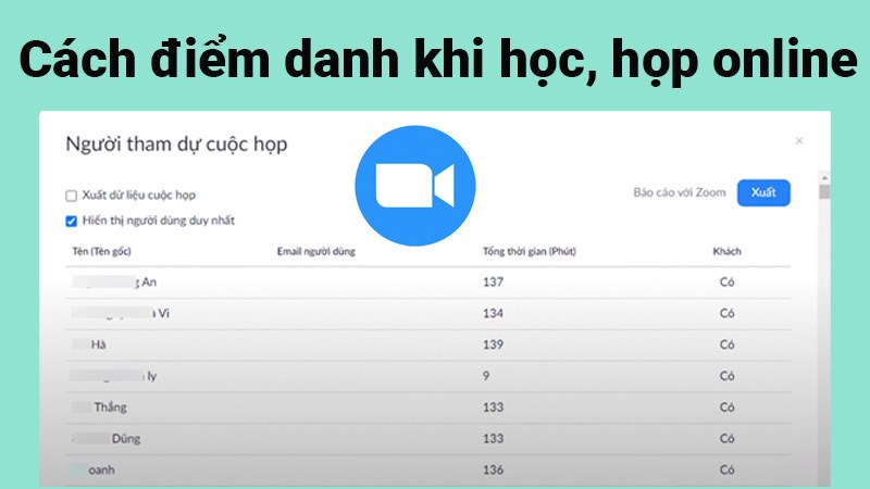 C&aacute;ch điểm danh tr&ecirc;n Zoom khi học, họp online nhanh, đơn giản