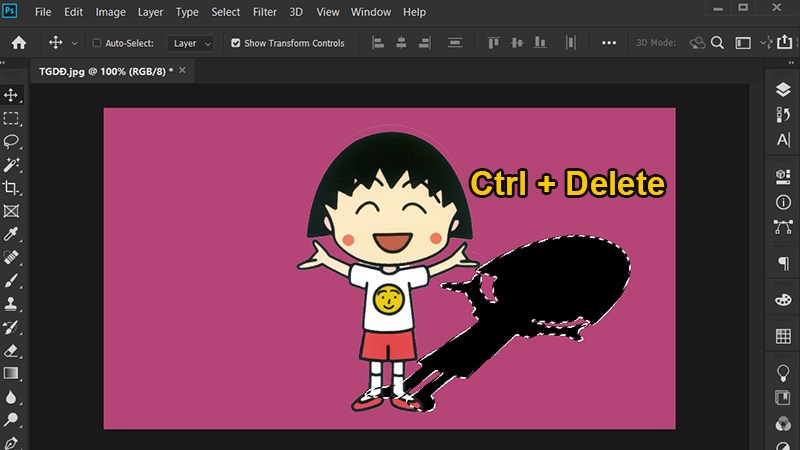 Nhấn Ctrl + Delete
