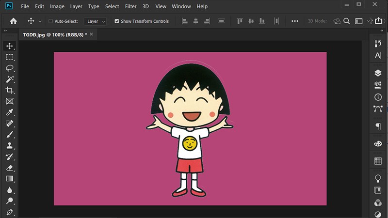 Mở h&igrave;nh ảnh muốn tạo hiệu ứng b&oacute;ng đổ