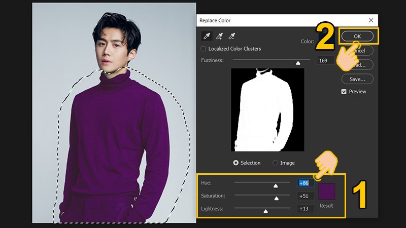 Điều chỉnh m&agrave;u cho đối tượng