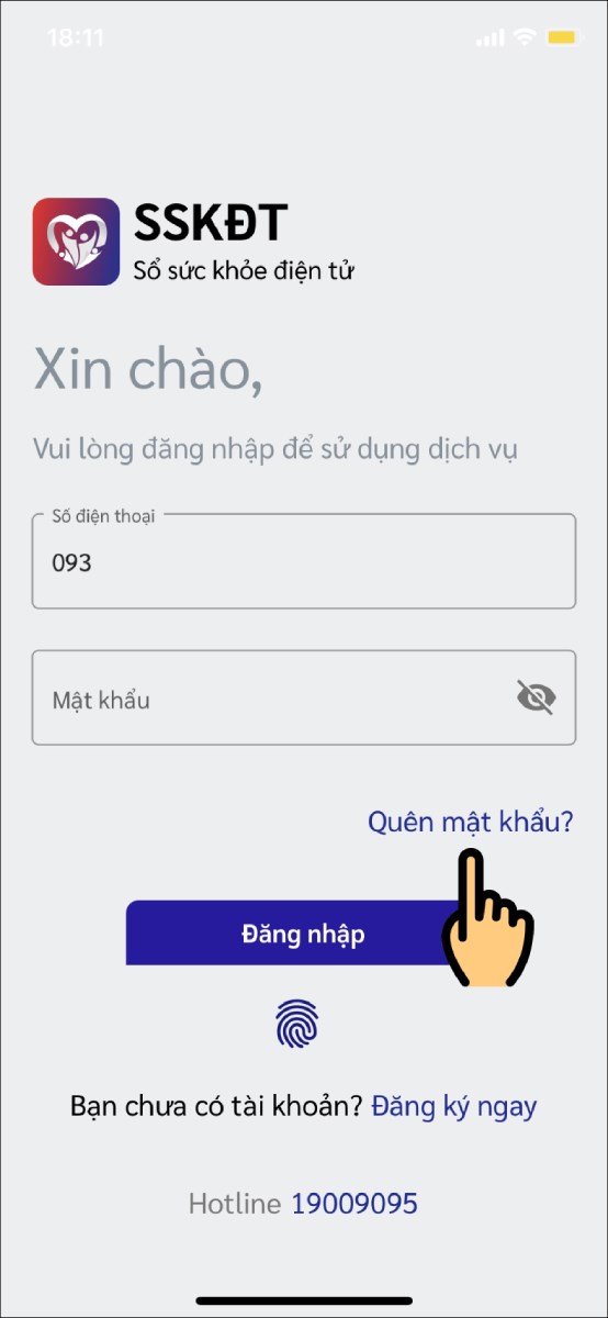 Nhấn Qu&ecirc;n mật khẩu?