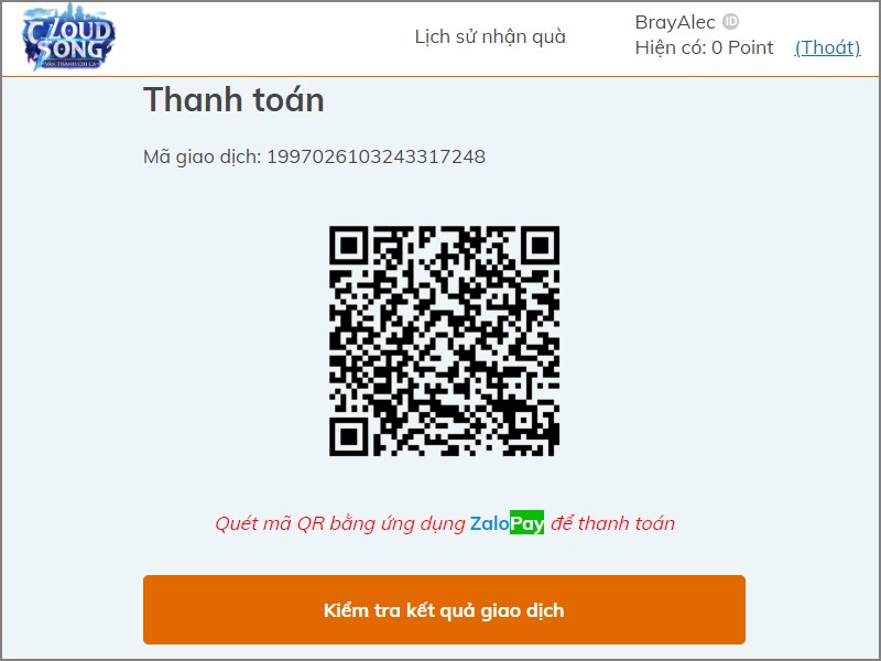 Mở ứng dụng Zalo v&agrave; qu&eacute;t m&atilde; QR để thanh to&aacute;n