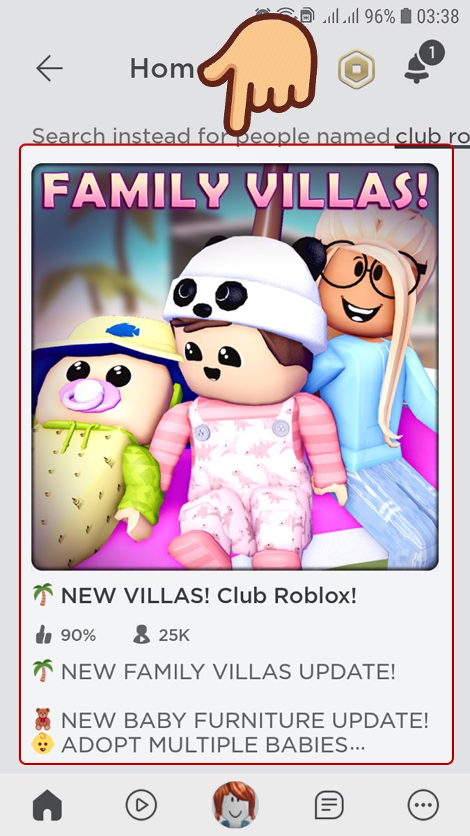 V&agrave;o roblox t&igrave;m v&agrave; chọn mode chơi Club Roblox