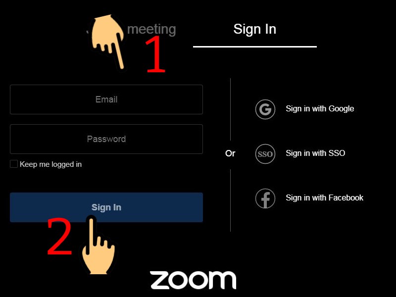 Nhập Email, Password rồi nhấn Sign In