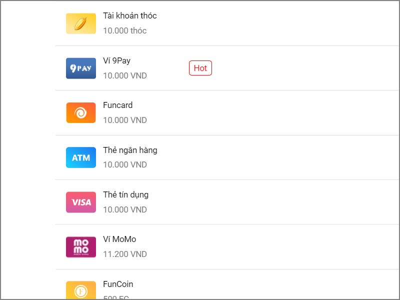 Chọn phương thức thanh to&aacute;n