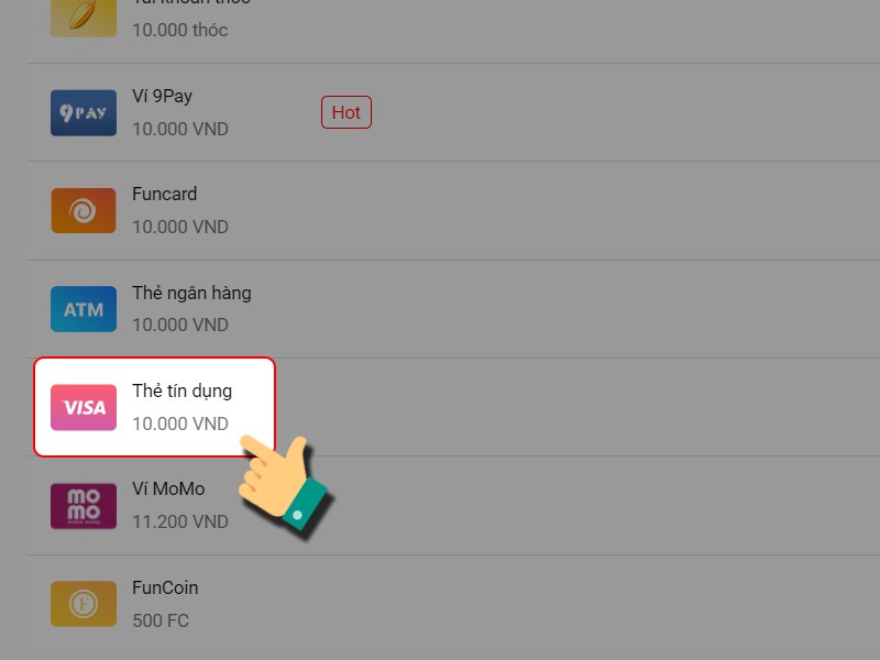 Thanh to&aacute;n bằng thẻ t&iacute;n dụng