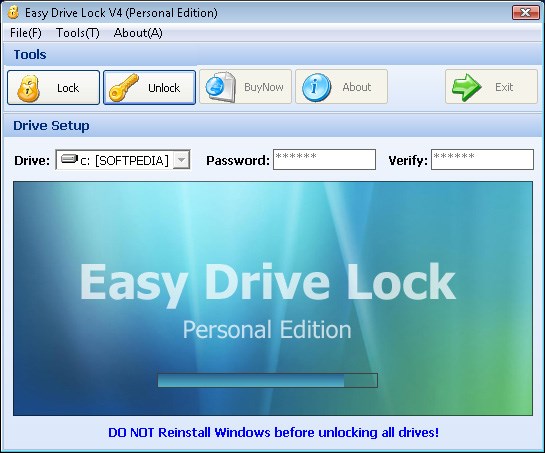 Easy Drive Lock: Phần mềm khóa ổ cứng bằng mật khẩu