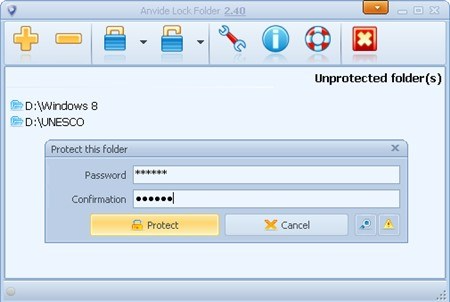 Anvide Lock Folder: Phần mềm khóa thư mục, khóa ổ cứng bằng mật khẩu
