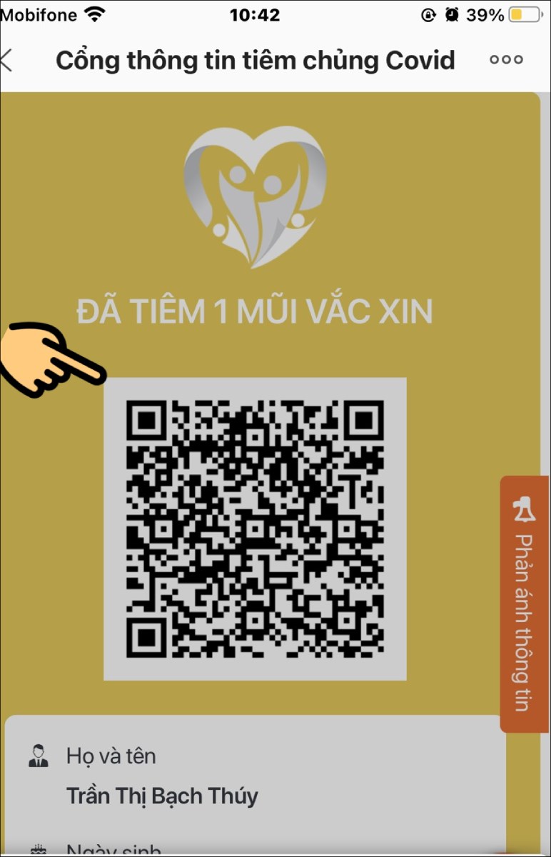 Xem chứng nhận đ&atilde; ti&ecirc;m vắc xin v&agrave; m&atilde; QR