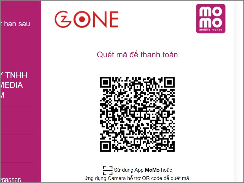 Mở v&iacute; MoMo v&agrave; qu&eacute;t m&atilde; QR để thanh to&aacute;n