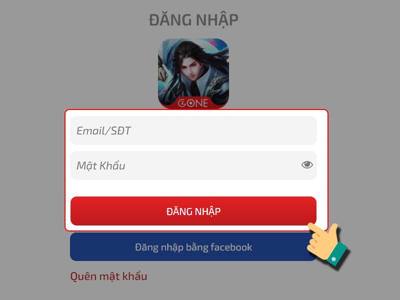 Đăng nhập t&agrave;i khoản V&acirc;n Mộng Kiếm T&igrave;nh