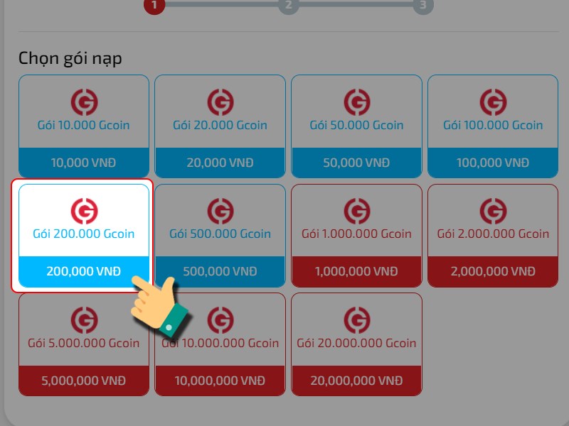 Chọn g&oacute;i nạp