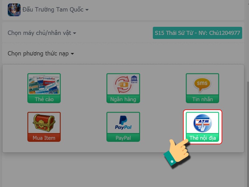 Chọn thẻ nội địa