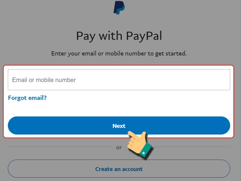 Đăng nhập t&agrave;i khoản PayPal v&agrave; thanh to&aacute;n