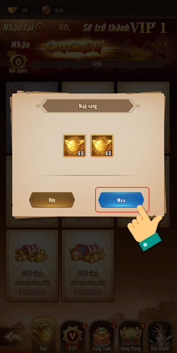 Nhấn v&agrave;o Mua