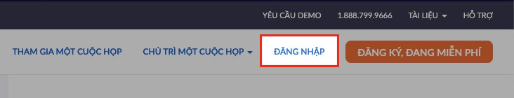 Truy cập trang web zoom.us tại đ&acirc;y > Chọn ĐĂNG NHẬP > Tiến h&agrave;nh đăng nhập t&agrave;i khoản Zoom