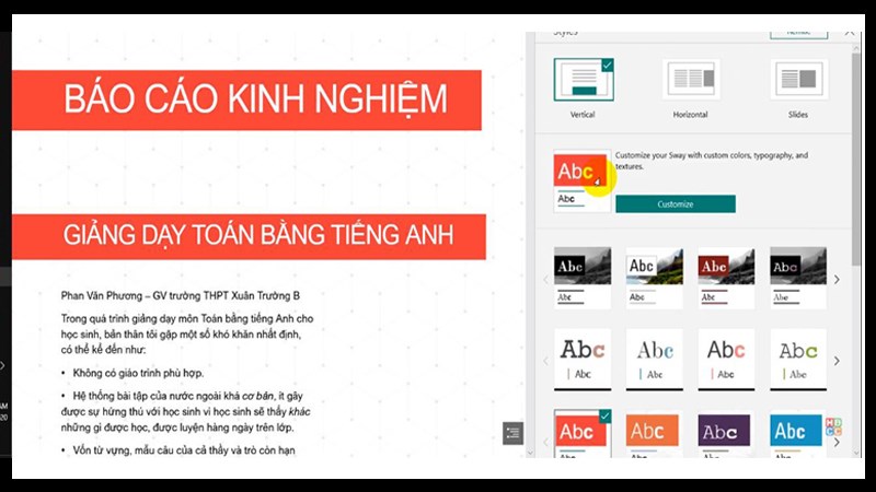 gợi &yacute; c&aacute;c template chuy&ecirc;n nghiệp