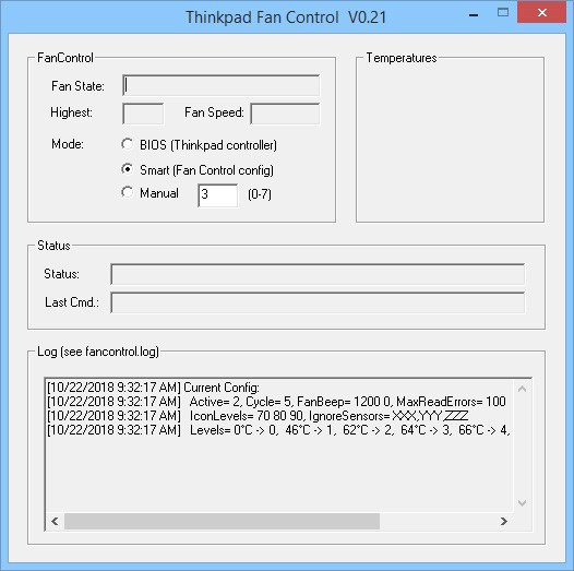 TPFanControl: Phần mềm làm mát CPU