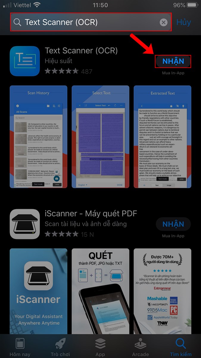  Tìm và tải Text Scanner (OCR) trên AppStore