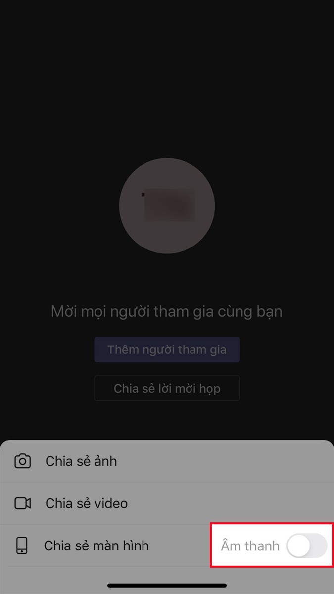 Nhấn v&agrave;o biểu tượng n&uacute;t gạt tại mục &Acirc;m thanh