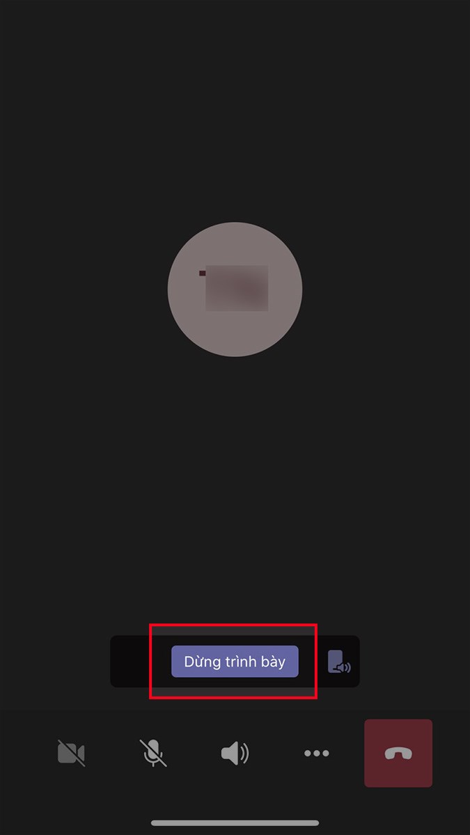 Để dừng chia sẻ m&agrave;n h&igrave;nh k&egrave;m &acirc;m thanh, bạn chỉ cần chọn Dừng tr&igrave;nh b&agrave;y