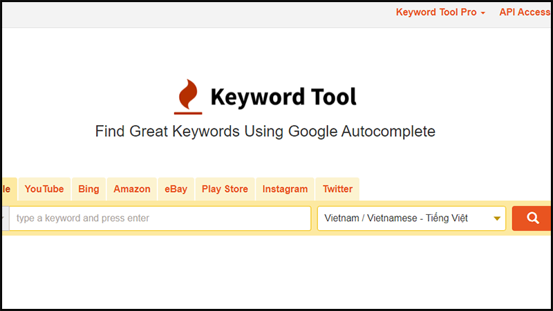 Công cụ Keyword.io Tool.