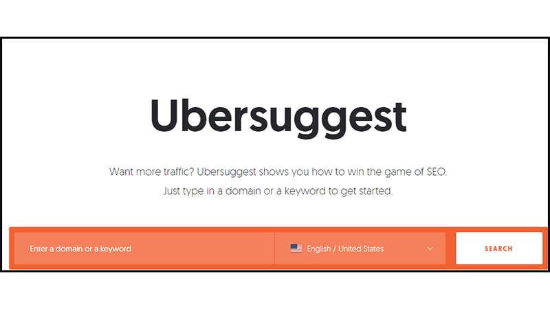 Công cụ Ubersuggest.
