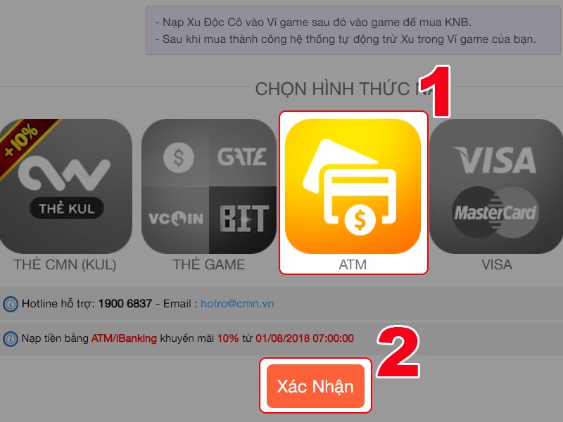 Thanh toán bằng ATM Thanh toán bằng ATM