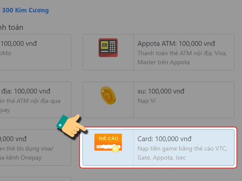 Thanh to&aacute;n bằng thẻ c&agrave;o