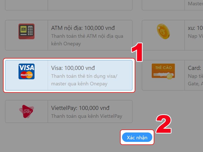 Thanh to&aacute;n bằng thẻ t&iacute;n dụng