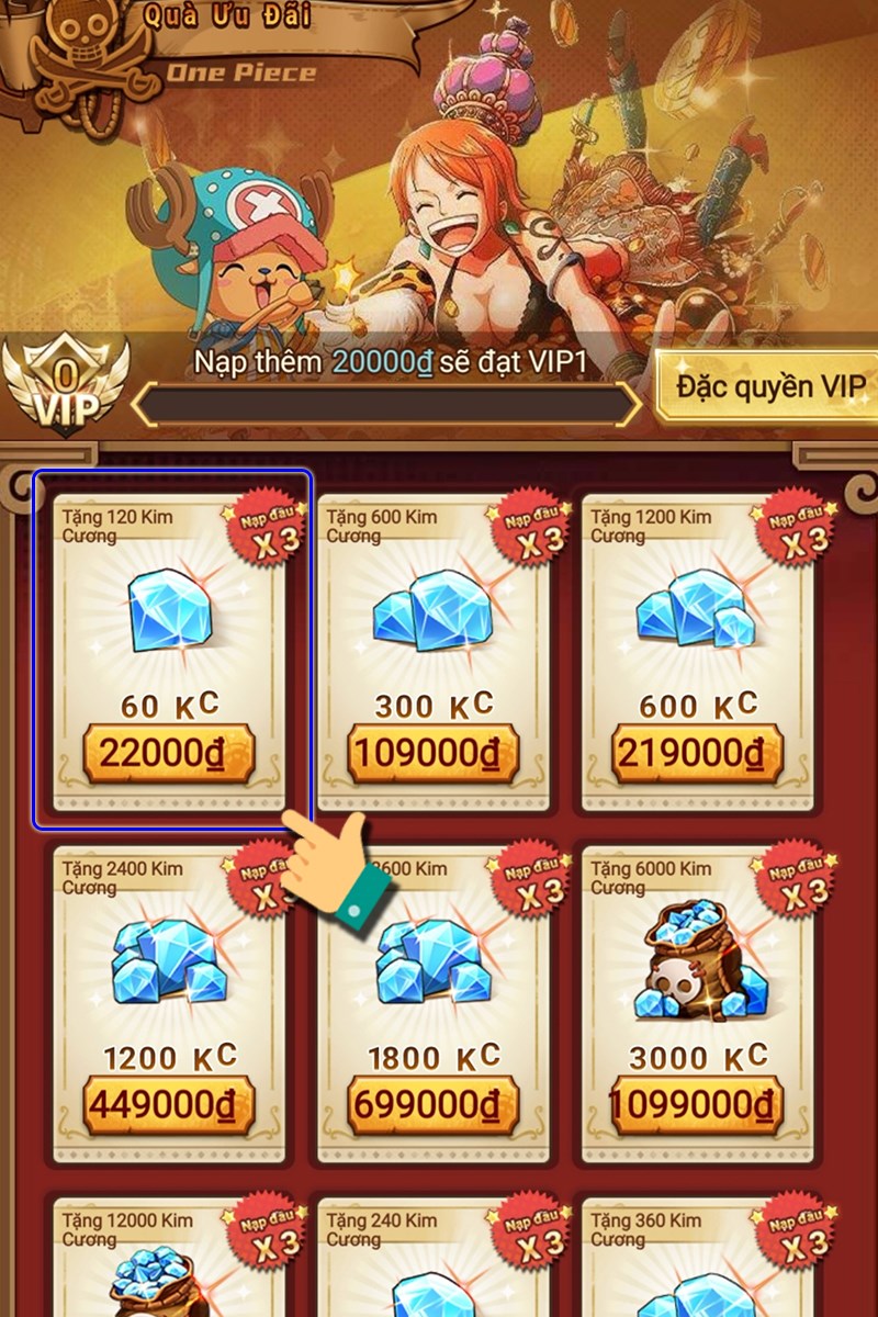 Chọn g&oacute;i nạp