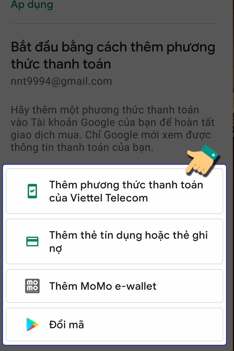 Chọn phương thức thanh to&aacute;n