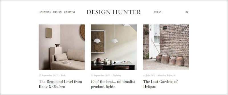 Design Hunter: Web nội thất