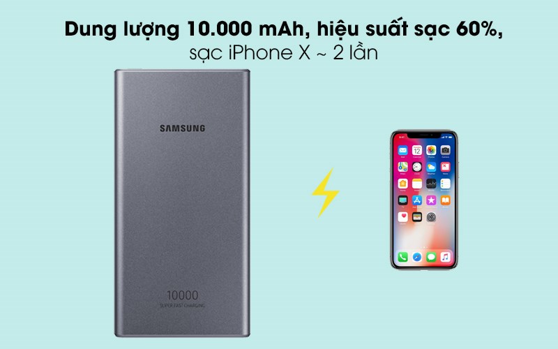 Dung lượng lớn, hiệu suất sạc cao