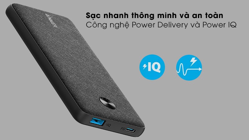 Anker PowerCore Slim A1231 cho phép thiết bị sạc với tốc độ nhanh