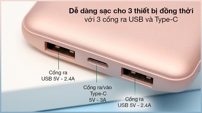 Belkin Pocket Power BPB011 cho phép sạc đồng thời 3 thiết bị