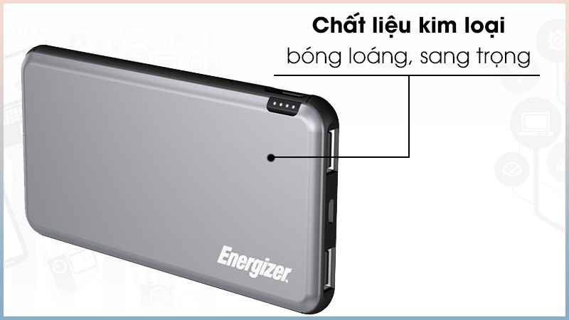  Energizer UE10046 được thiết kế với vỏ kim loại nguyên khối 