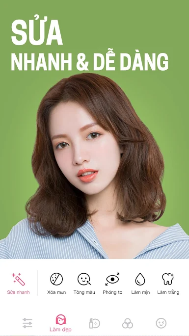 BeautyPlus: Phần mềm chỉnh mắt to