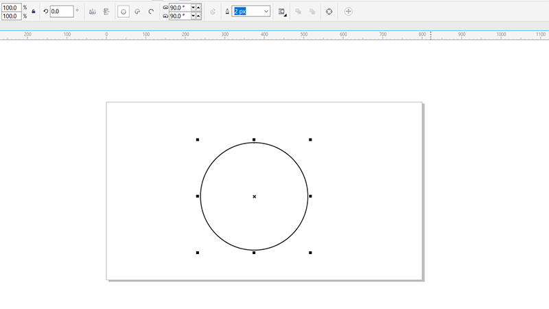 Tạo hoặc chèn 1 hình Shape bạn muốn vào Corel