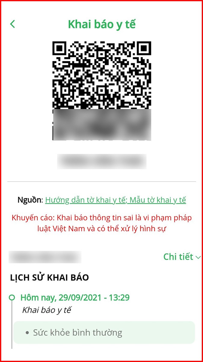 Sau khi chọn Gửi tờ khai bạn sẽ nhận được mã QR