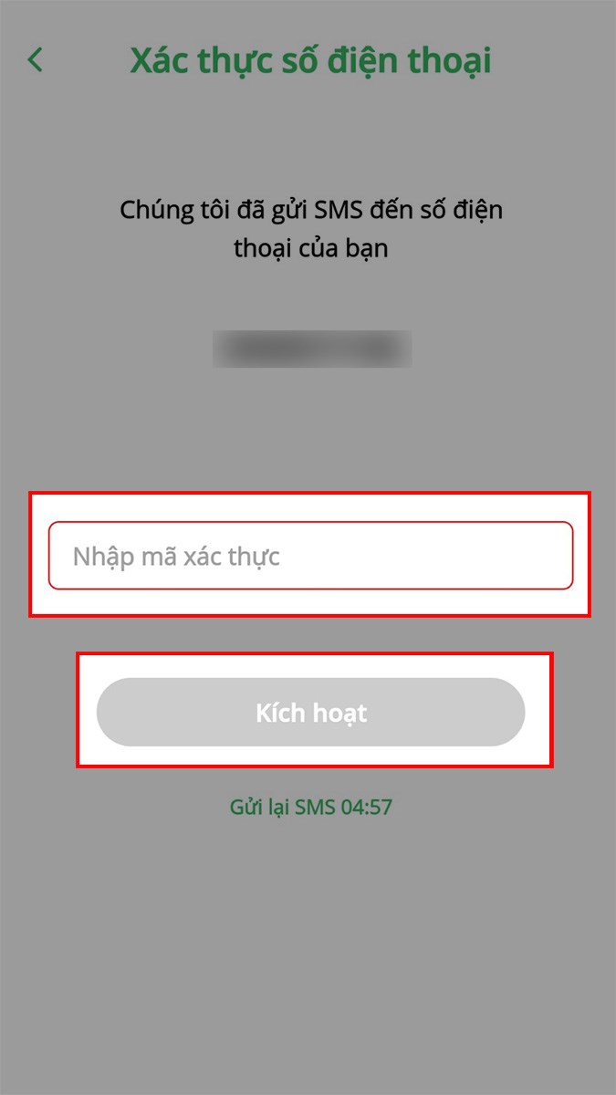 Nhập m&atilde; x&aacute;c thực v&agrave;o &ocirc; Nhập m&atilde; x&aacute;c thực > Chọn K&iacute;ch hoạt