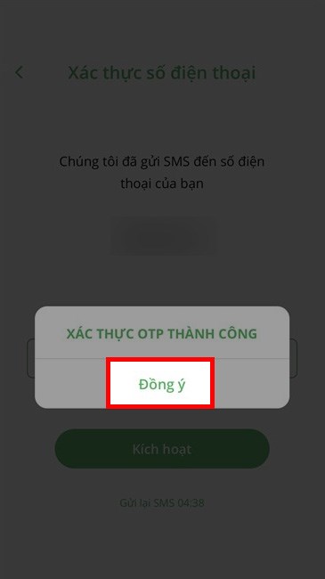 Chọn Đồng ý