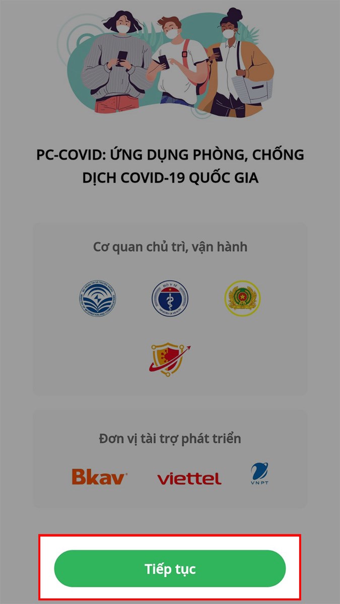 Chọn Tiếp tục