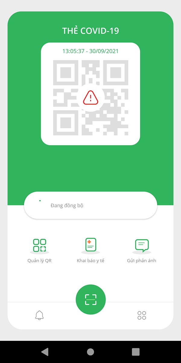 Lỗi bị load, đơ xoay v&ograve;ng khi nhấn đồng bộ tr&ecirc;n app PC Covid