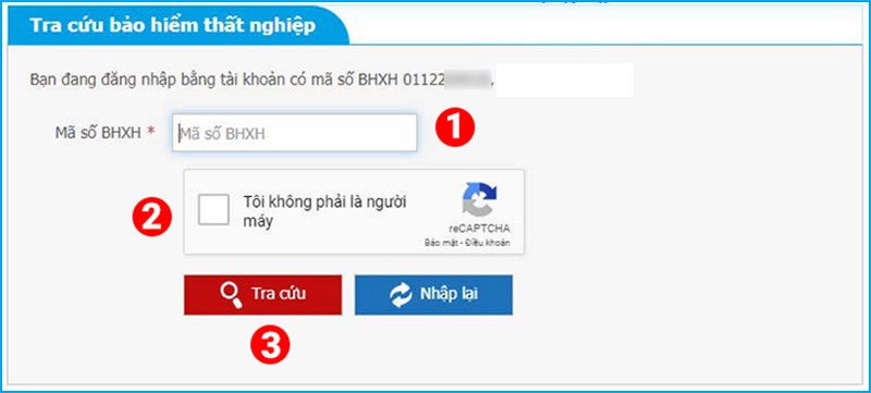 Nhập mã số BHXH và nhấn Tra cứu