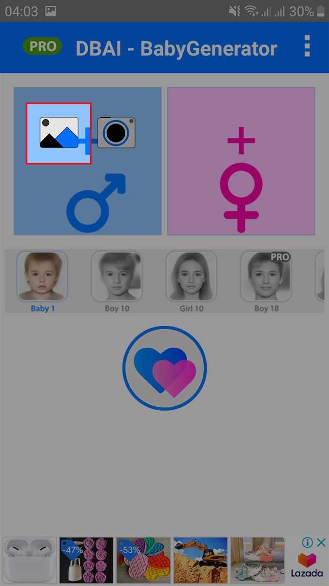 Chọn biểu tượng h&igrave;nh ảnh > Chọn ảnh cần gh&eacute;p