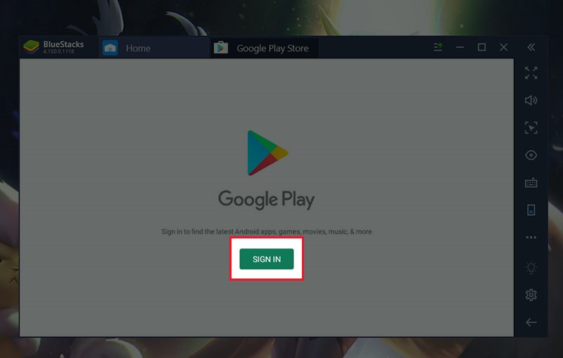 chọn SIGN IN để bắt đầu đăng nhập chọn SIGN IN để bắt đầu đăng nhập