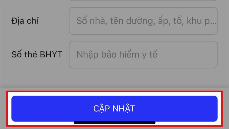Chọn CẬP NHẬT