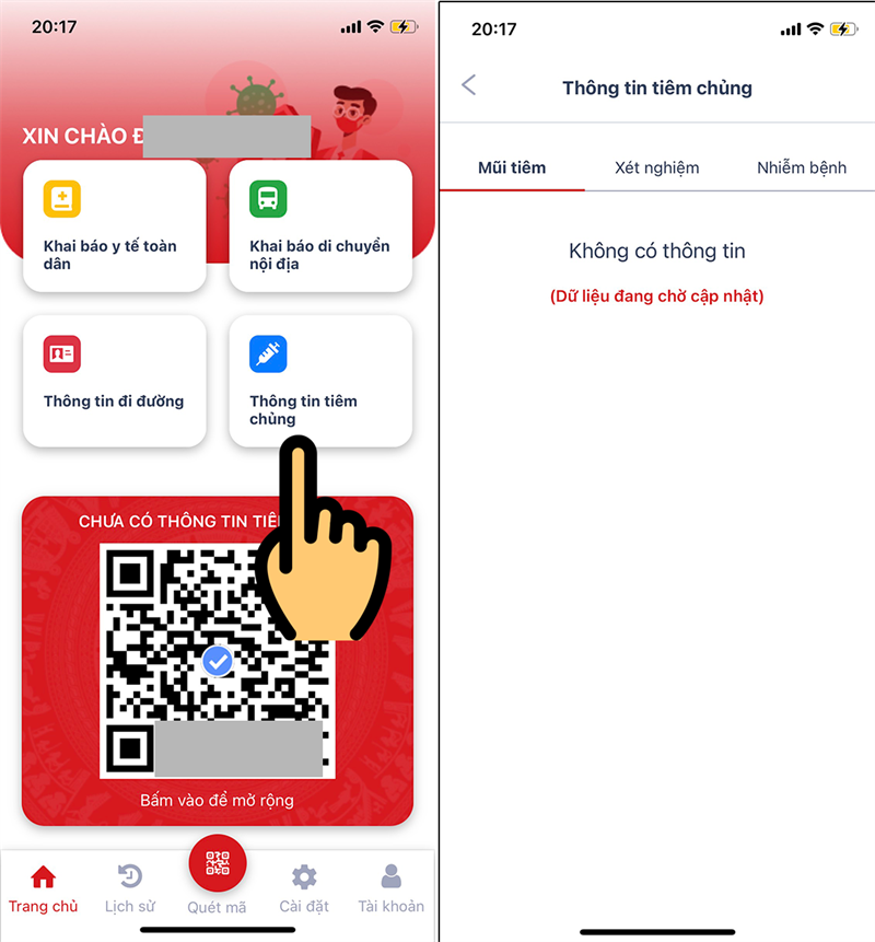 Xem chứng nhận ti&ecirc;m vắc-xin tr&ecirc;n app VNEID